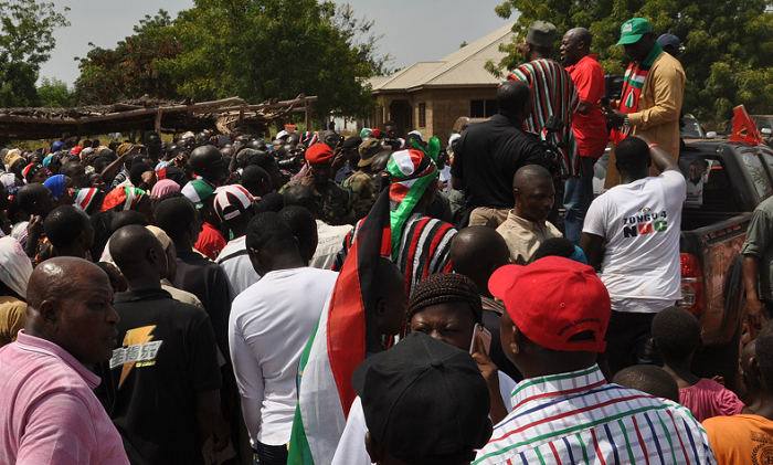   Vice-President addressing a mini-rally at Sagoko community in the Gambaga-Nalerigu constituency